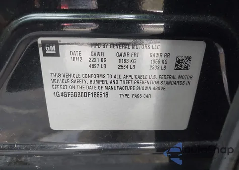 2013 Buick Lacrosse Premium 1 Group z USA, uszkodzony, nr VIN 1G4GF5G30DF186518